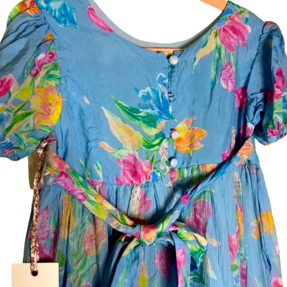 LoveShackFancy Toddler Holly Dress - Sky Lullaby 2-3Y